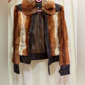 ✨ Patrizia Pepe Genuine Fur & Leather Jacket – Made in Italy ✨